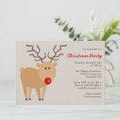 Schattige rendier rustiek kerstfeest kaart (Staand voorkant)