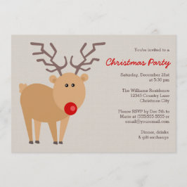 Schattige rendier rustiek kerstfeest kaart