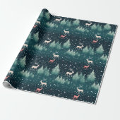 Schattige rendier traditionele kerstcadeau verpakk cadeaupapier (Uitgerold)