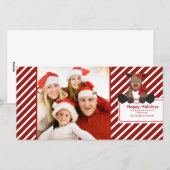 SCHATTIGE rendier vrolijk kerstfeest familie fotok Feestdagenkaart (Voorkant / Achterkant)