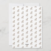 Schattige rendier vrolijk kerstfeest familiefoto feestdagenkaart (Achterkant)