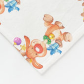 Schattige rendieren fleece deken (Hoek)