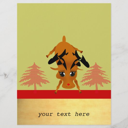 Schattige rendieren flyer (Voorkant)