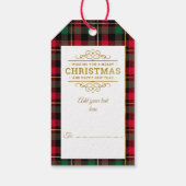 Schattige rendieren in het winterbos Kerstmis Cadeaulabel (Achterkant)