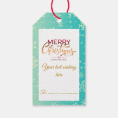 Schattige rendieren in het winterbos Kerstmis Cadeaulabel (Achterkant)