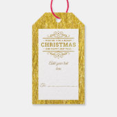 Schattige rendieren in het winterbos Kerstmis Cadeaulabel (Achterkant)