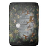 Schattige rendieren 's nachts badmat (Voorkant Verticaal)