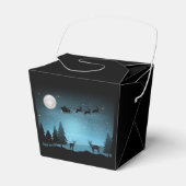 Schattige rendieren 's nachts bedankdoosjes (Voorkant Zijde)