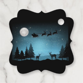 Schattige rendieren 's nachts bedankjes labels