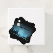 Schattige rendieren 's nachts bedankjes labels (In situ)