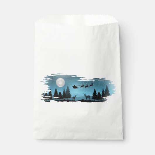 Schattige rendieren 's nachts bedankzakje (Voorkant)