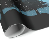 Schattige rendieren 's nachts cadeaupapier (Rol Hoek)