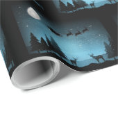 Schattige rendieren 's nachts cadeaupapier (Rol Hoek)