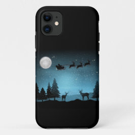 Schattige rendieren 's nachts Case-Mate iPhone case