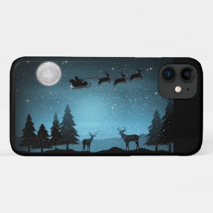 Schattige rendieren 's nachts Case-Mate iPhone case