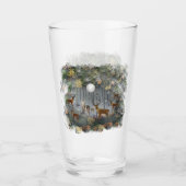 Schattige rendieren 's nachts glas (Voorkant)