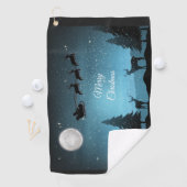 Schattige rendieren 's nachts golfhanddoek (Insitu)