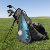 Schattige rendieren 's nachts golfhanddoek (Groen)