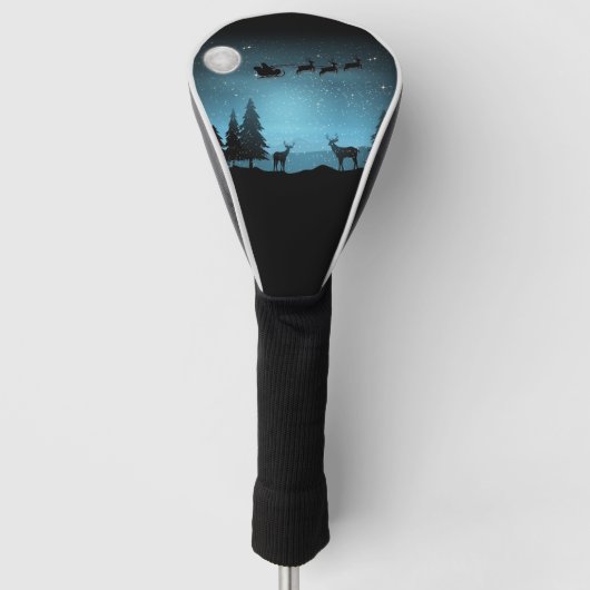 Schattige rendieren 's nachts golfheadcover (Voorkant)