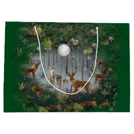 Schattige rendieren 's nachts groot cadeauzakje