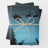 Schattige rendieren 's nachts inpakpapier vel (In situ)