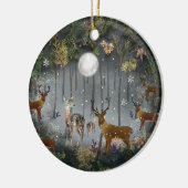 Schattige rendieren 's nachts keramisch ornament (Links)