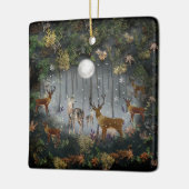 Schattige rendieren 's nachts keramisch ornament (Links)