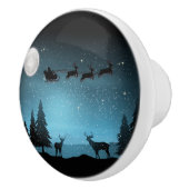 Schattige rendieren 's nachts keramische knop (Rechts)