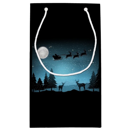 Schattige rendieren 's nachts klein cadeauzakje (Achterkant)