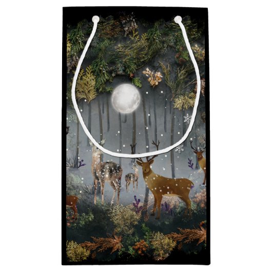 Schattige rendieren 's nachts klein cadeauzakje (Achterkant)