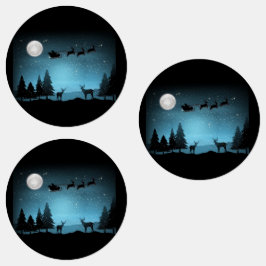 Schattige rendieren 's nachts labels