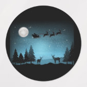 Schattige rendieren 's nachts labels (Design 2)