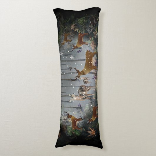 Schattige rendieren 's nachts lichaamskussen (Voorkant Verticaal)