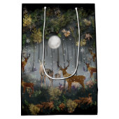 Schattige rendieren 's nachts medium cadeauzakje (Achterkant)