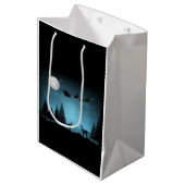 Schattige rendieren 's nachts medium cadeauzakje (Voorkant Gekanteld)