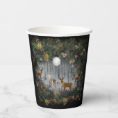 Schattige rendieren 's nachts papieren bekers (Achterkant)