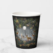 Schattige rendieren 's nachts papieren bekers (Voorkant)