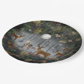 Schattige rendieren 's nachts papieren bordje (Gekanteld)