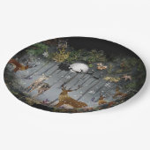 Schattige rendieren 's nachts papieren bordje (Gekanteld)