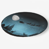 Schattige rendieren 's nachts papieren bordje (Gekanteld)