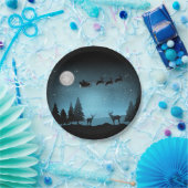 Schattige rendieren 's nachts papieren bordje (Feest)