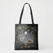 Schattige rendieren 's nachts tote bag (Voorkant)