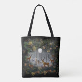 Schattige rendieren 's nachts tote bag (Achterkant)