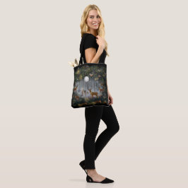 Schattige rendieren 's nachts tote bag