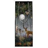 Schattige rendieren 's nachts wijn cadeautas (Achterkant)