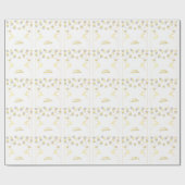 Schattige rendieren Snowflakes Merry Kerstmis Cadeaupapier (Vlak)