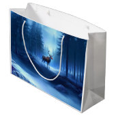 Schattige Rendieren Winter Wonderland Vakantie Groot Cadeauzakje (Achterkant Gekanteld)