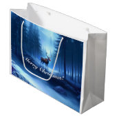 Schattige Rendieren Winter Wonderland Vakantie Groot Cadeauzakje (Voorkant Gekanteld)