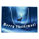 Schattige Rendieren Winter Wonderland Vakantie Groot Cadeauzakje (Achterkant)