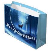 Schattige Rendieren Winter Wonderland Vakantie Groot Cadeauzakje (Achterkant Gekanteld)